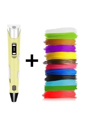 Sarı Kalem Yazıcı+25 Renk 100 Metre (25x4metre) Pla Filament ARCFN202213