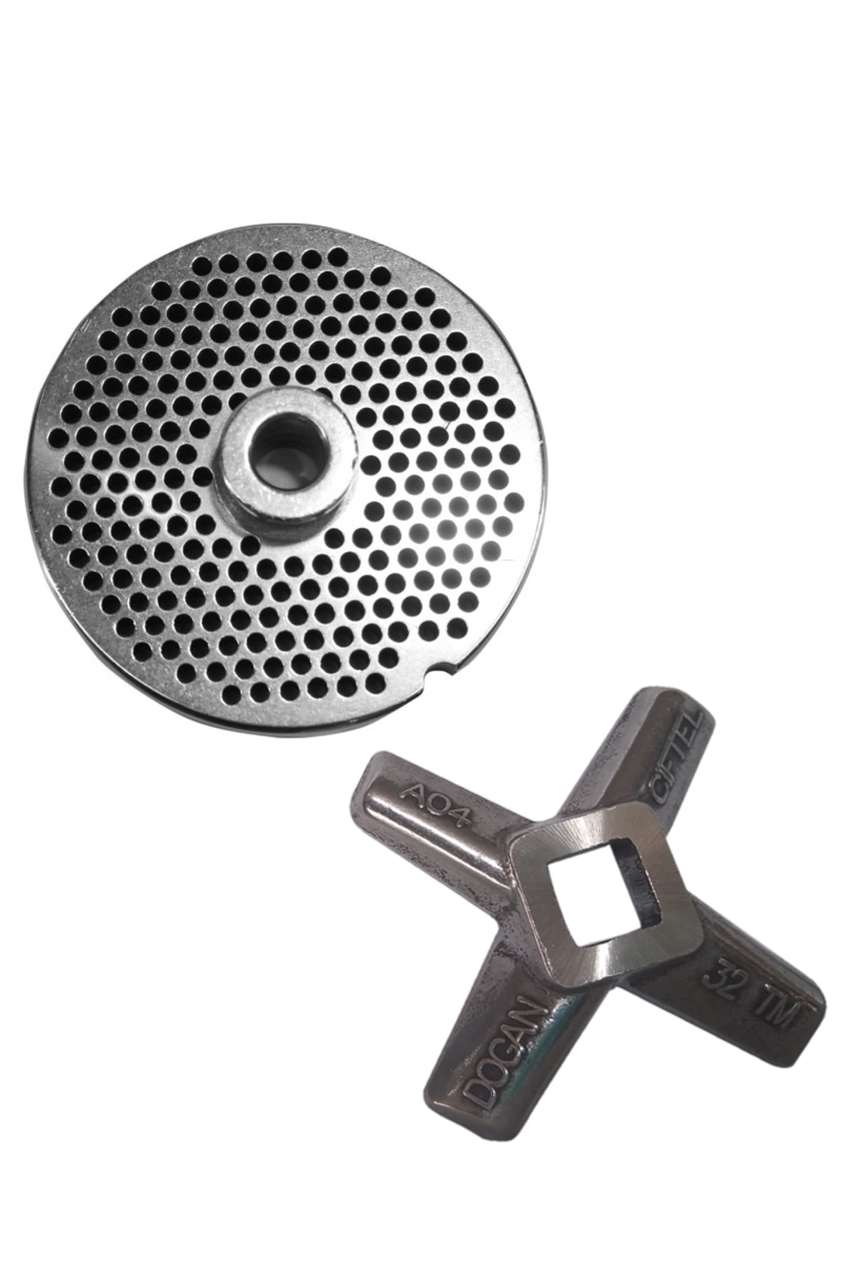 Number 32 Meat Grinder For Butchers 3 Mm Mirror And Knife Set (For Very Fine Meat Grinder)
