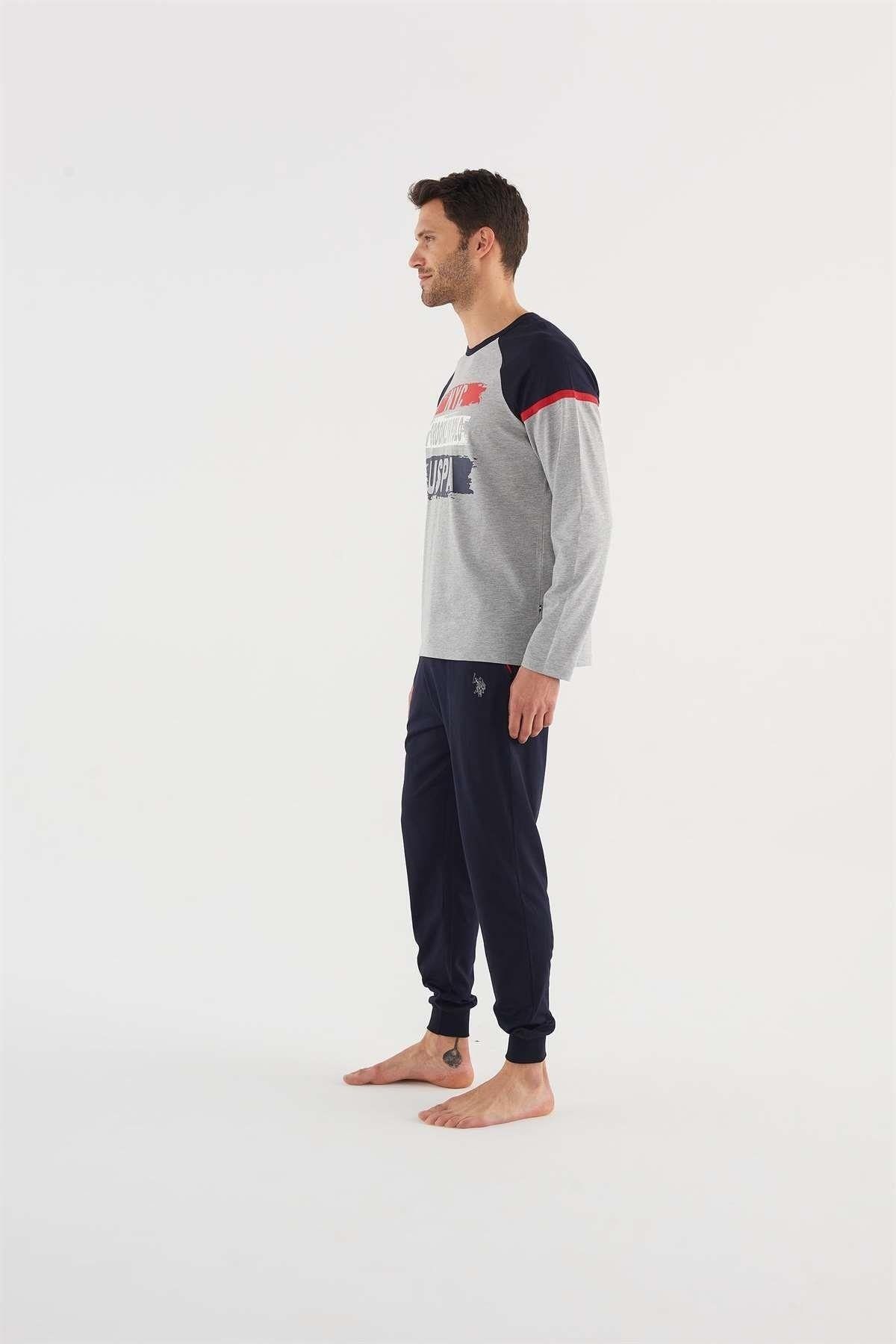 U.S. Polo Assn. پایه. ست لباس خواب آستین بلند مردانه Polo Assn 18622