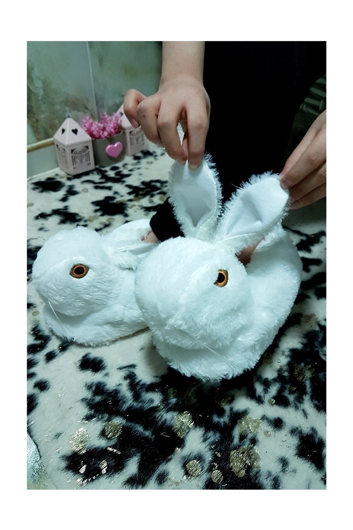 Armis Figürlü Taba Peluş Panduf Ev Pandufu Unisex görsel 2