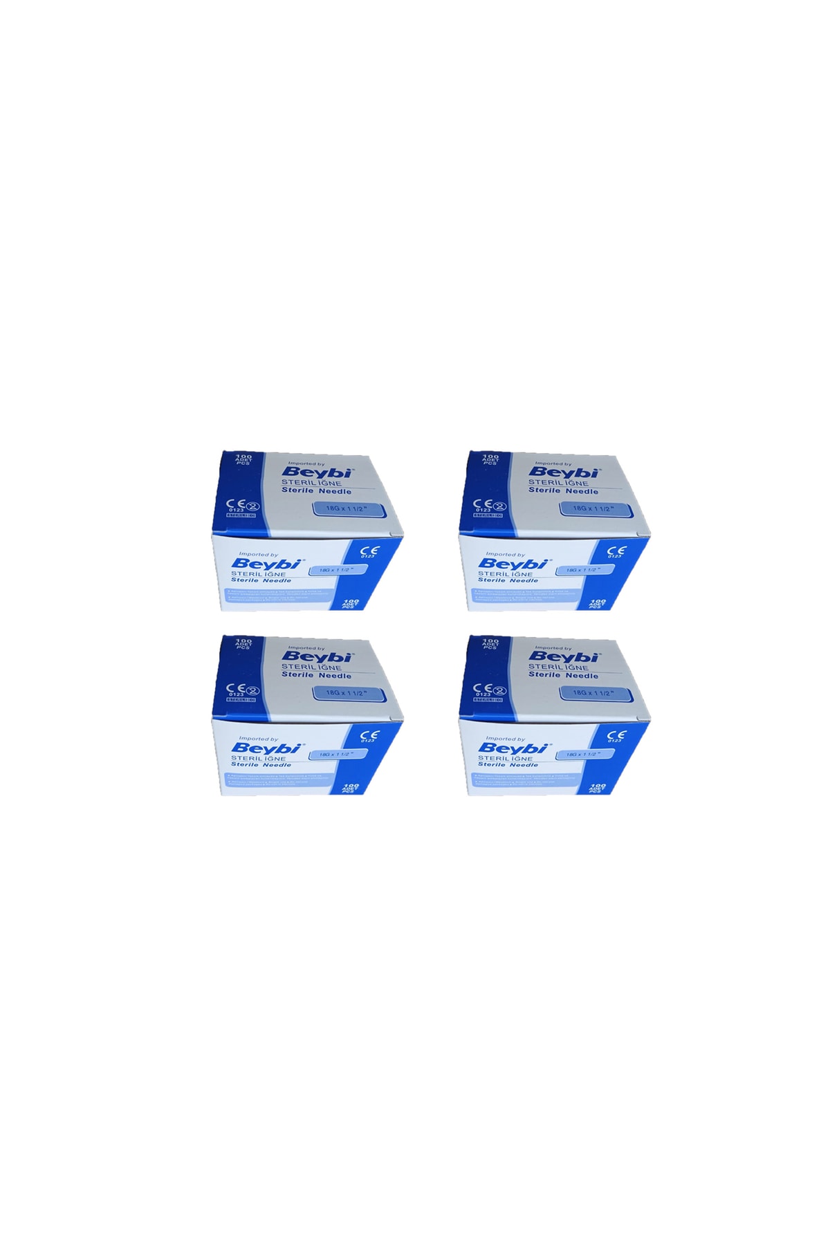 Beybi 18gx11/2" Steril Pembe Iğne Ucu 100 Adet X4 Kutu
