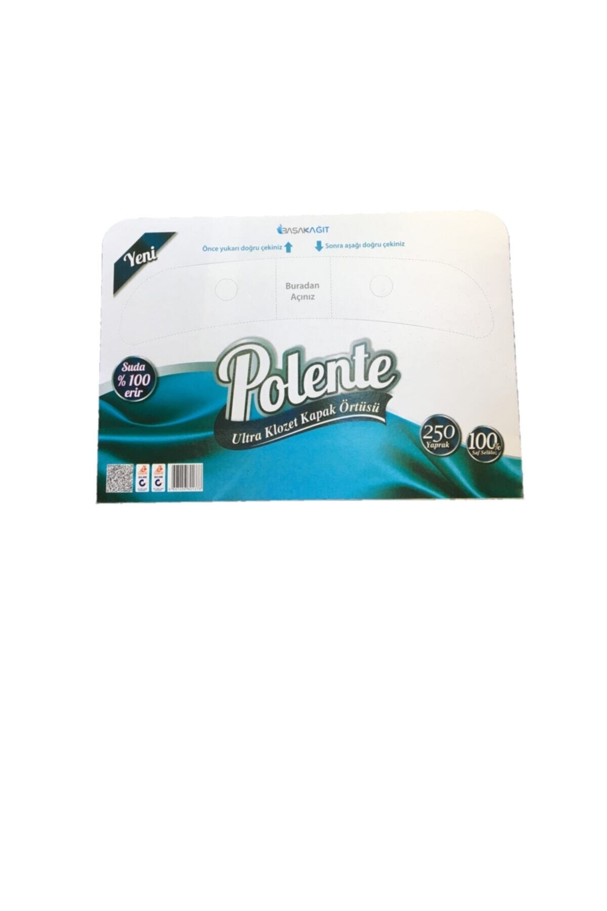 Polente Klozet Kapak Örtüsü (250'li Paket) Kullan At Suda Eriyen Kağıt Aa+ Kalite