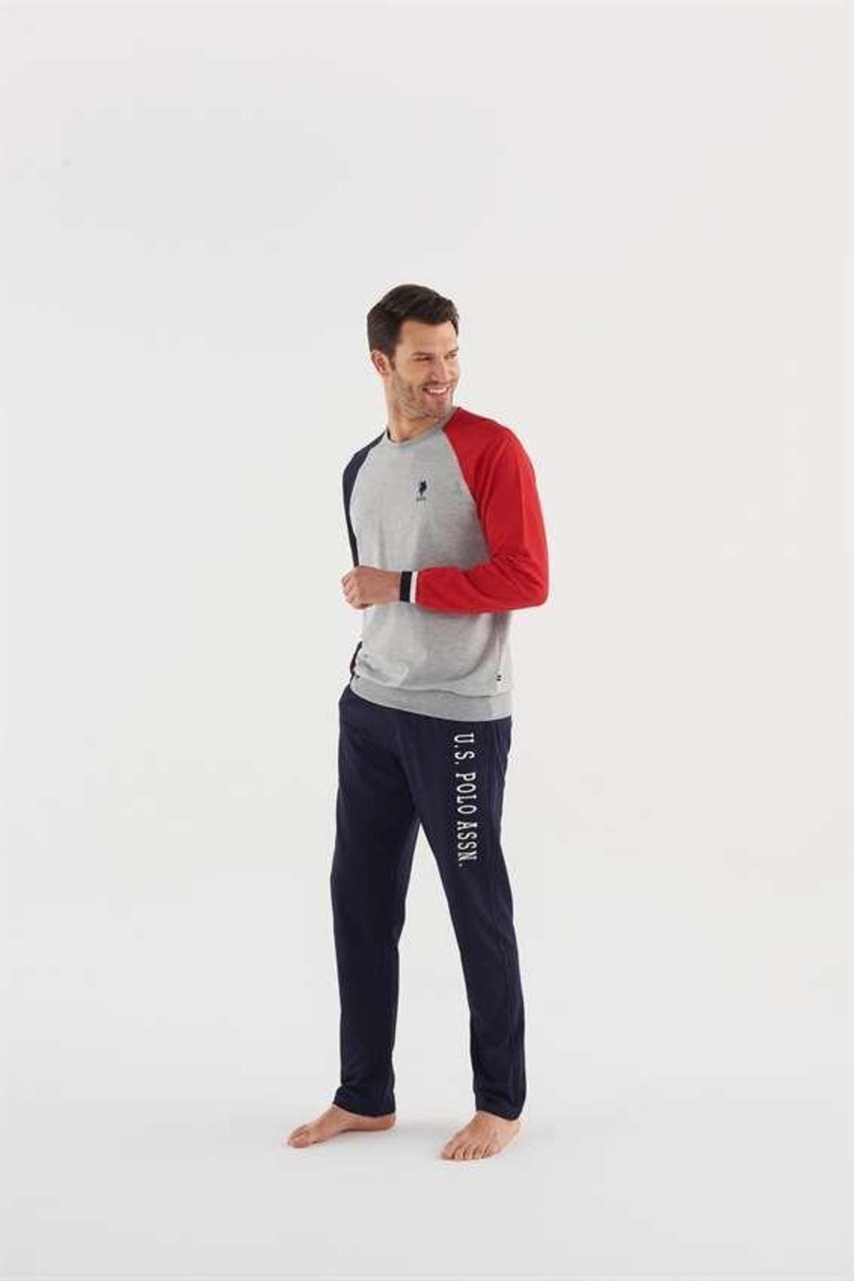 U.S. Polo Assn. پایه. ست لباس خواب آستین بلند مردانه Polo Assn 18601