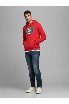 Jack & Jones 12152840 Corp Logo Hood Awsweatshirt - Trendyol