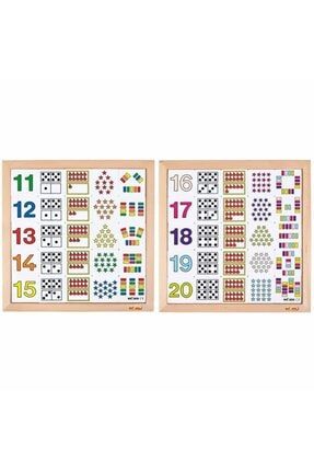 Montessori Sayım Tablosu11-15 16-20 Counting Diagram 523195