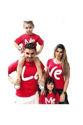 Sevgililer Günü Çift T-shirt Love Me kırmızılovet-shirt