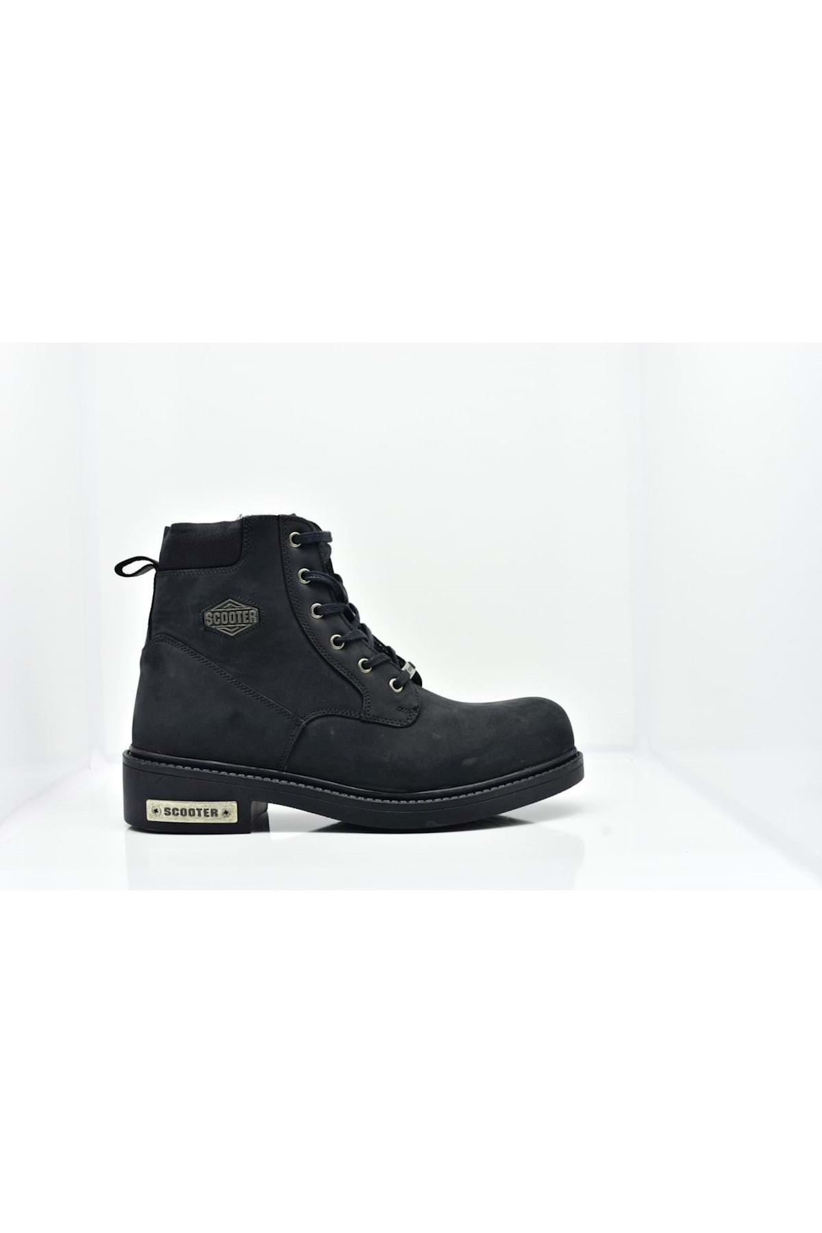 اسکوتر چکمه‌های چرمی مردانه ۵۱۲۱ - مشکی