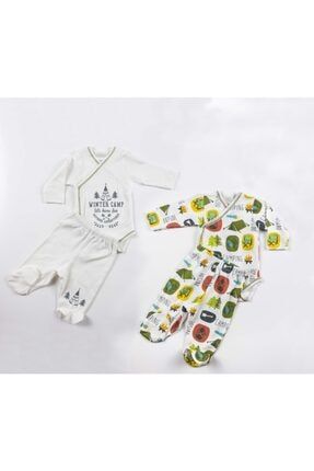 4 Parçalı Çıtçıtlı Bebek Pijama Takımı LG5003POLTEKKX