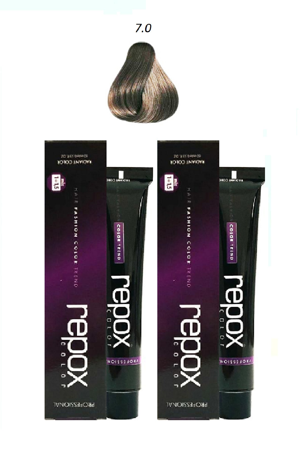 REPOX 7.0 Kumral Saç Boyası 60ml 2 Adet