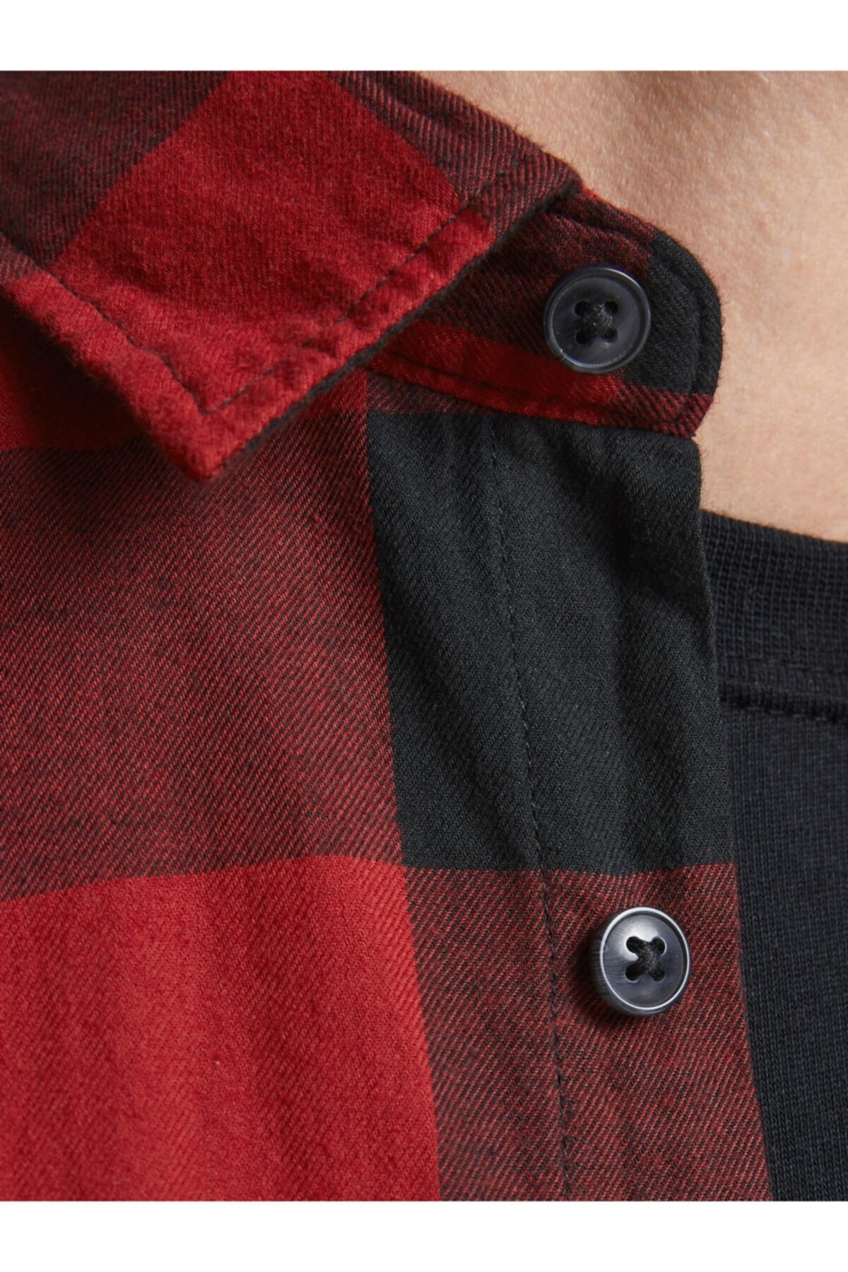 پیراهن جک اند جونز مردانه  قرمز بیسیک شطرنجی Regular/رگولار    بیسیک کژوال/روزمره | Jack & Jones 12181602 TR - تصویر 6