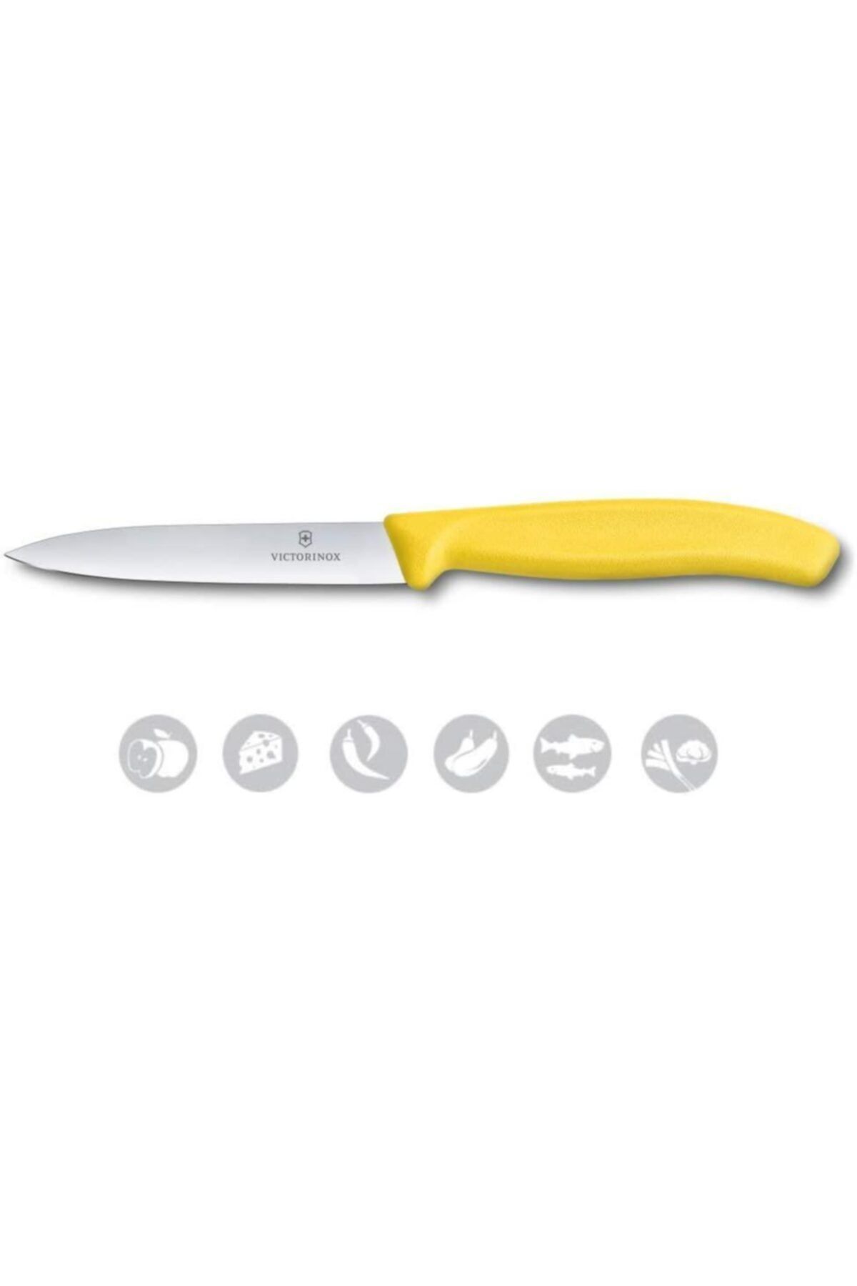 Victorinox-Swiss Classic Paring 4" Straight Blade 5/8" Width at sharp Tip Yellow Handle 2