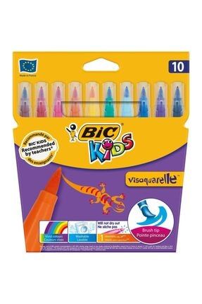Kids Visaquarelle Fırça Uçlu Boya Kalemleri 10lu Kutu K_BIC.00160