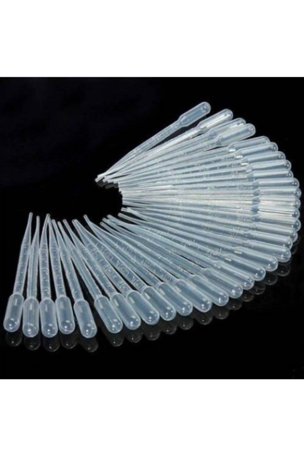 New Eco 100 Adet 3ml Plastik Pastör Pipeti Taksimatlı Likit Pipeti Damlalık