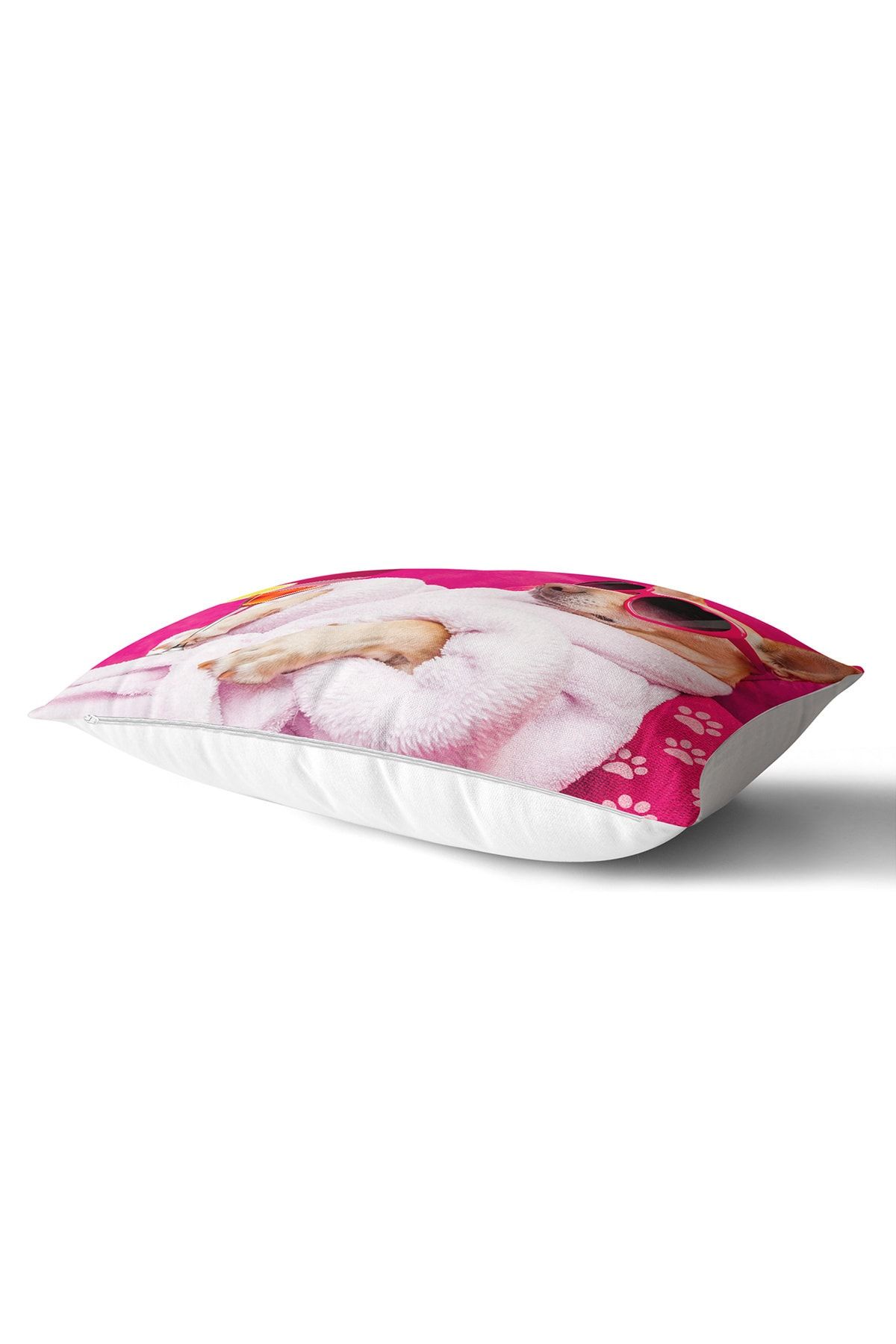 Realhomes-Modern Rectangular Pillow Cushion Cover with Dog Pattern in Bathrobe 2