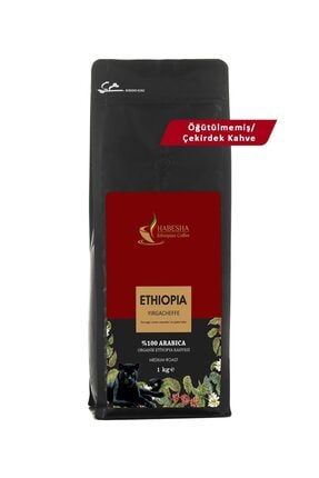 Yirgacheffe Organik Etiyopya Yöresel Kahvesi 1000 gram Öğütülmemiş/çekirdek Kahve HABES0032