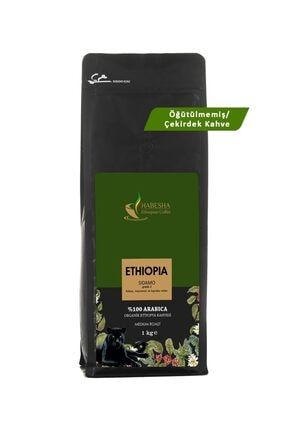 Sidamo (Gr2) Organik Etiyopya Yöresel Kahvesi 1000 gram Öğütülmemiş/çekirdek Kahve HABES0037