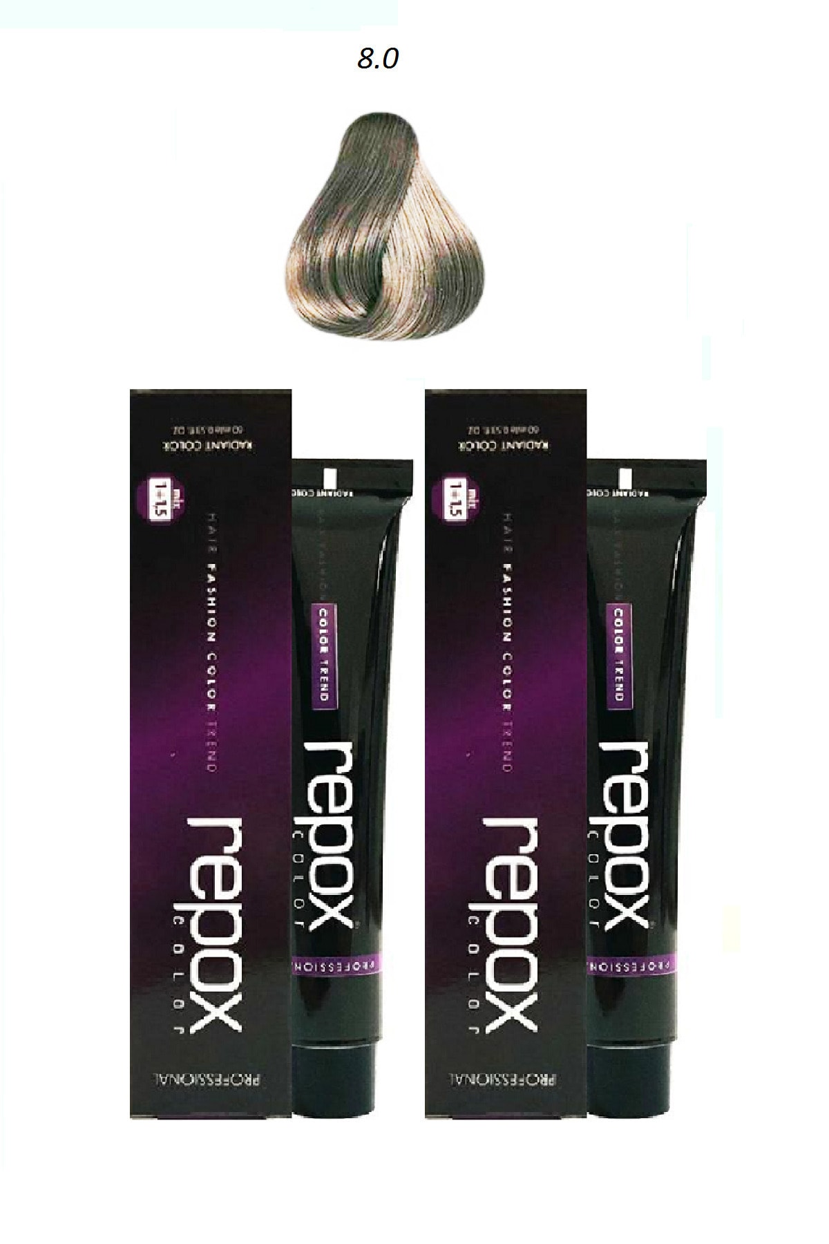REPOX 8.0 Açık Kumral Saç Boyası 60 ml 2 Adet