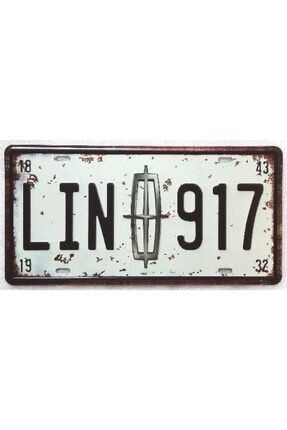 Vintage Lincoln Metal Plaka Levha 15x30cm 1388757013