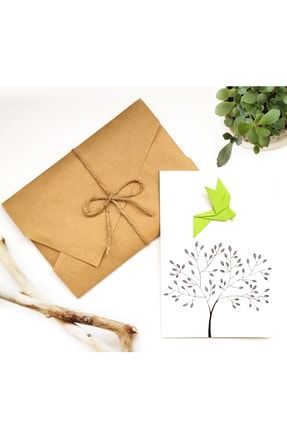 moonmade yaprak origami zarfli el yapimi kartpostal fiyati yorumlari trendyol