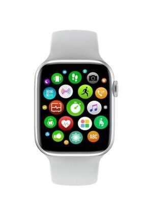 Beyaz Watch 6 Tam Ekran Türkçe Menü Tam Dokunmatik Ios Android Uyumlu Akıllı Saat 343434
