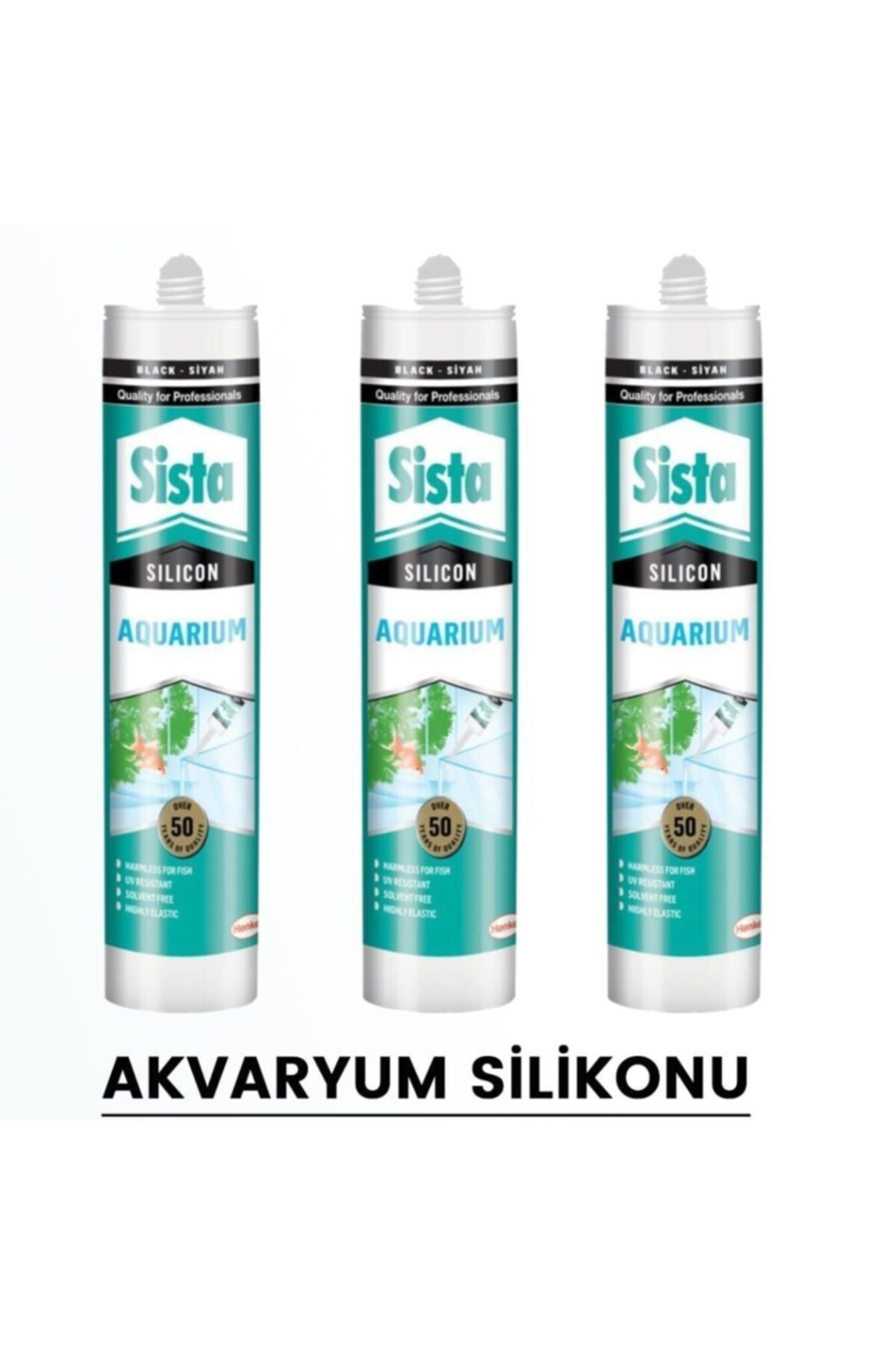 Henkel Sista Şeffaf Akvaryum Silikonu 310 Ml (3 Adet)