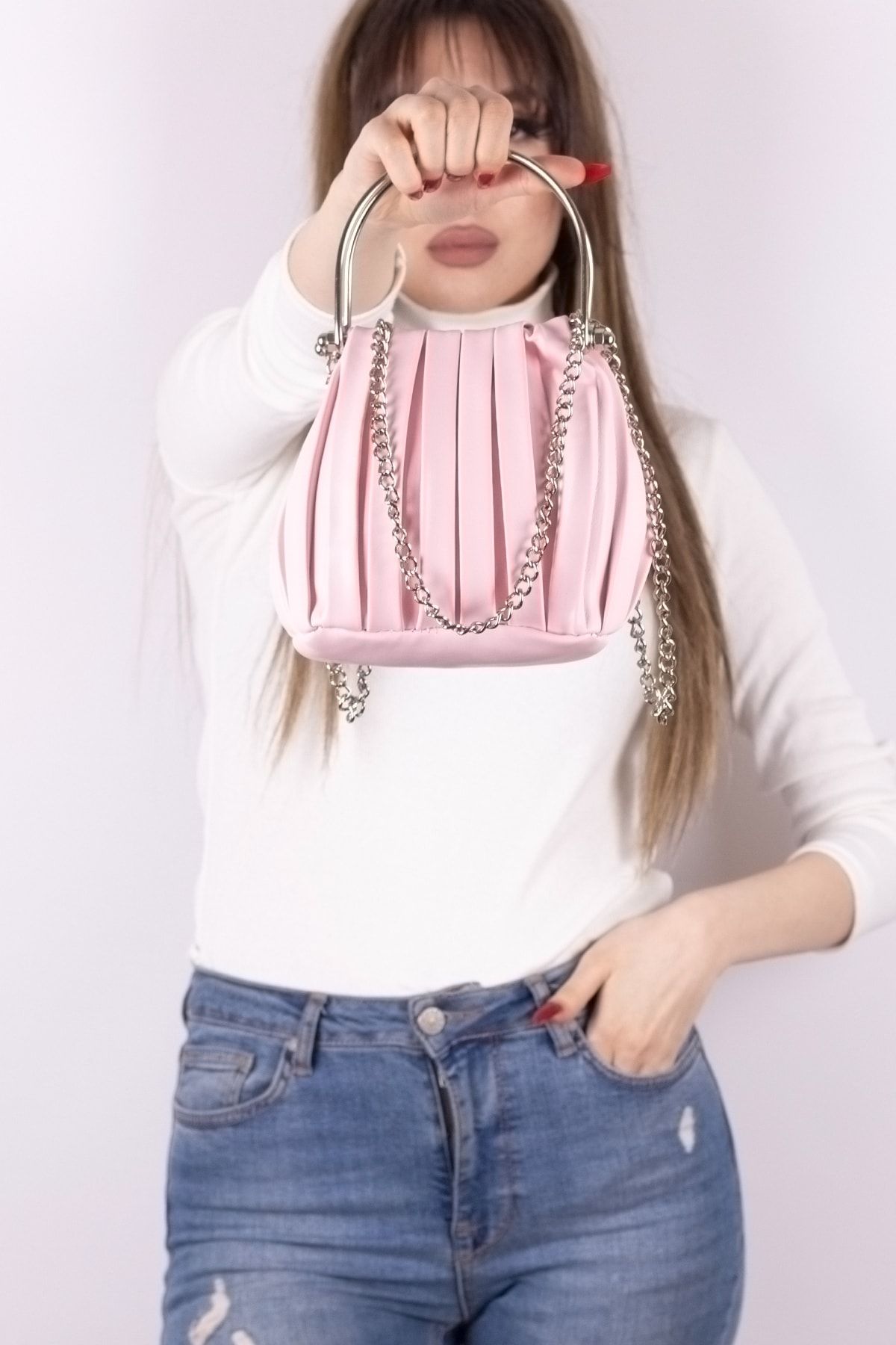 Tonny Black Handtasche Rosa Unifarben Fast ausverkauft