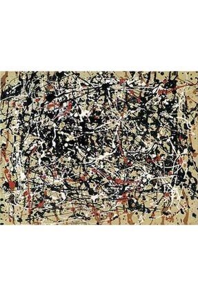 Sanat Jackson Pollock Sahte Dünya Elmas Mozaik Tablo / Boncuk Goblen 50x35cm E20203054m E20203054M