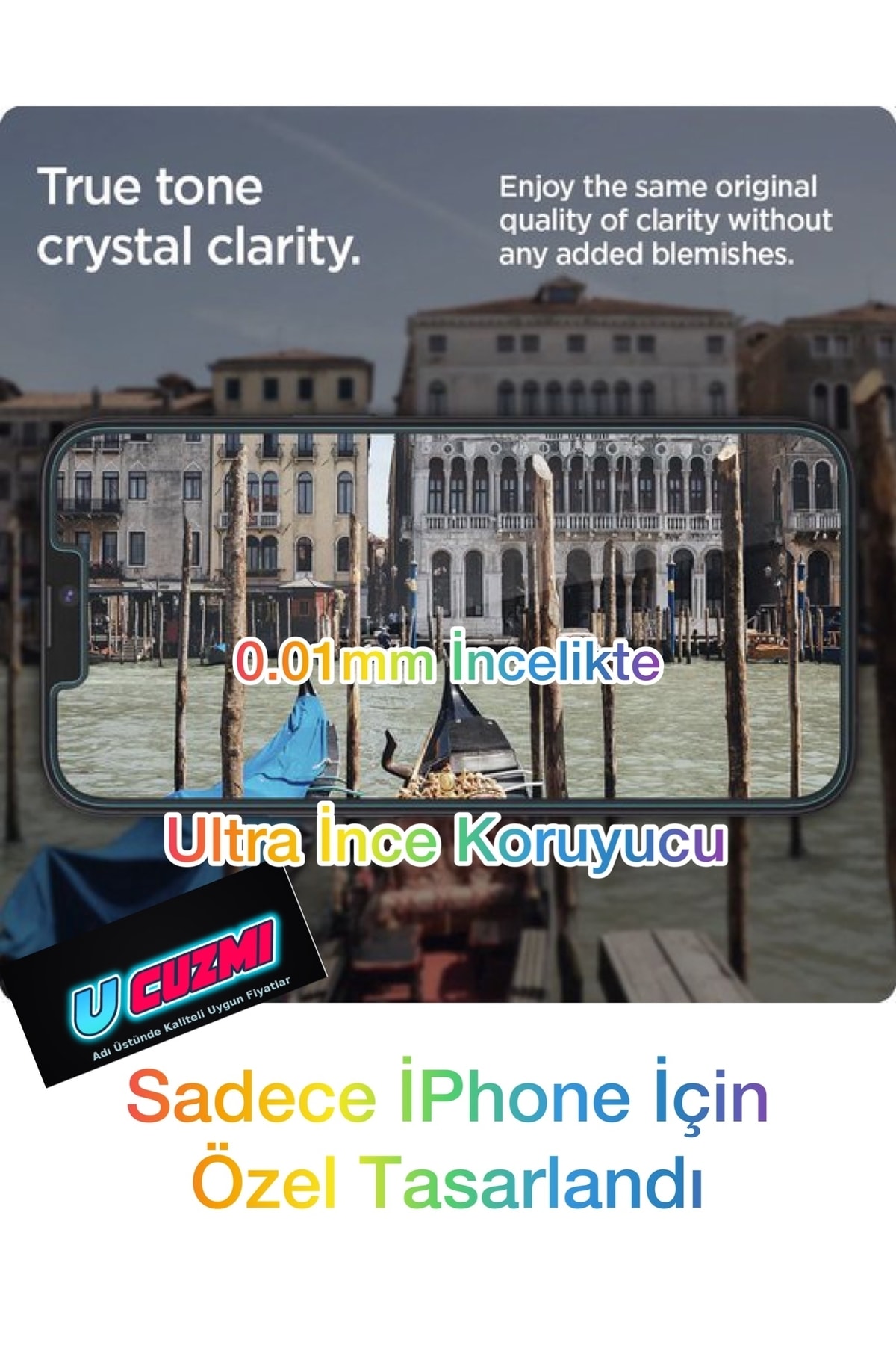 Iphone 12mini Ekran Koruyucu Kırılmaz 0.01mm Ultra Ince Film Çentik Kısmı Ve Sensör Kısımları Açık 4