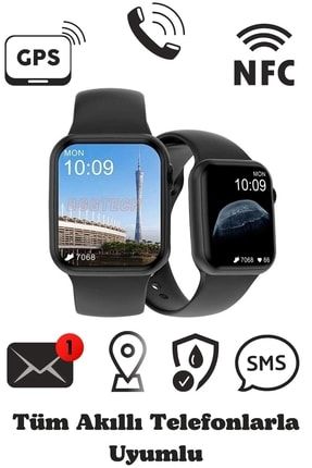 Iphone 12 Pro Uyumlu Gps Özellikli Nfc Aktif Dt7 No 1 Watch 7 Pro Max Akıllı Saat Smartwatch BGGDTN17
