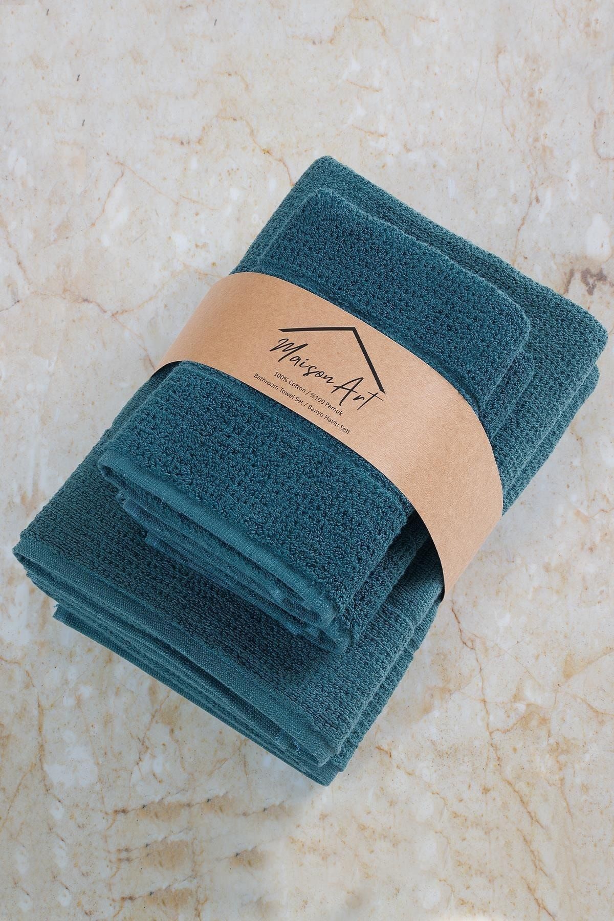MaisonArt royal 50x90 70x140 Cm 4 Piece Bath Towel Set 100