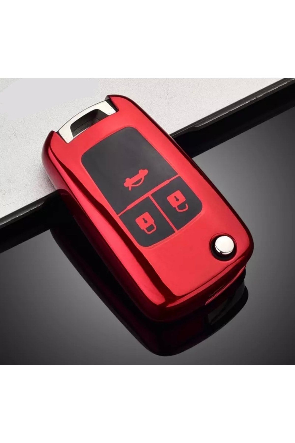 YıldızTuning Opel Mokka Glossy Key Case Red Color