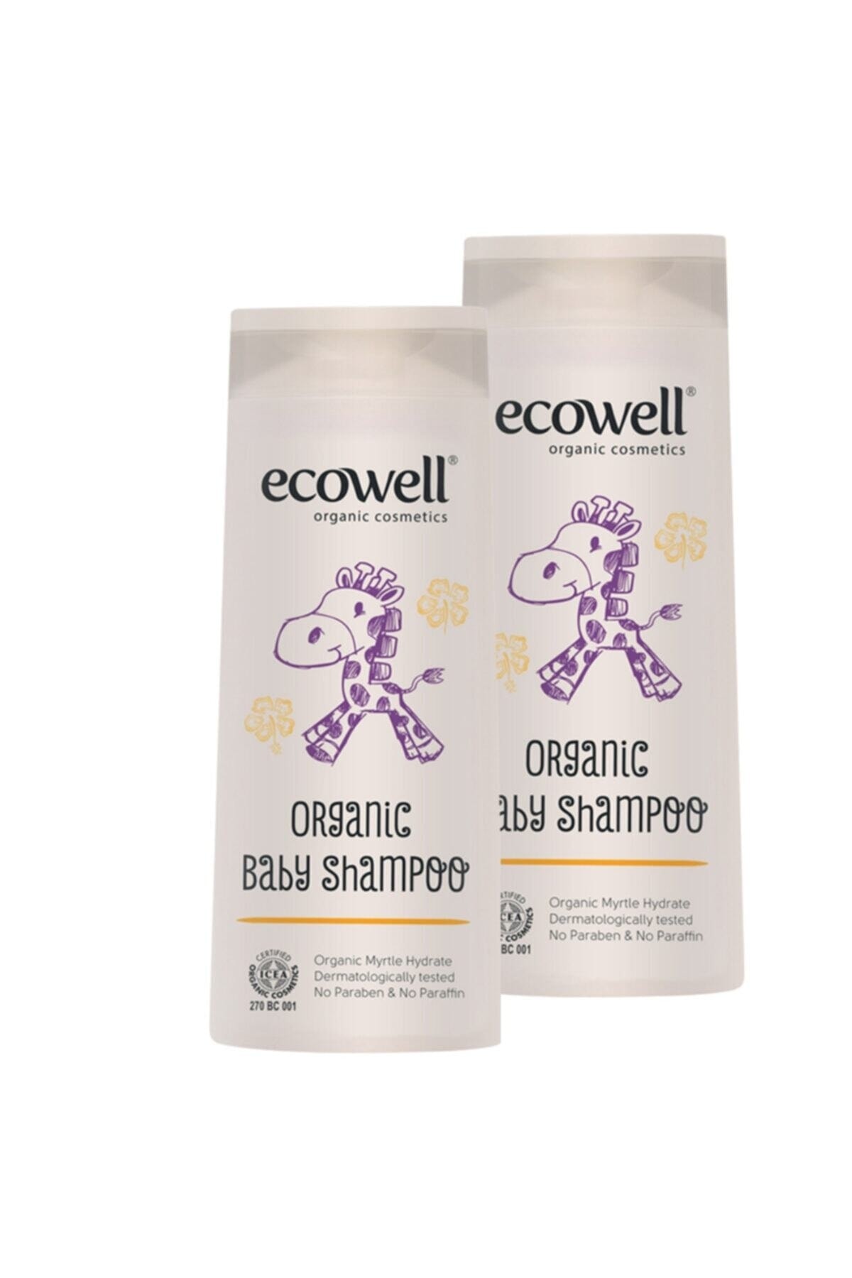 Ecowell Organik Bebek Şampuanı 2 Adet 300 Ml (ilaç Saklama Kutusu )