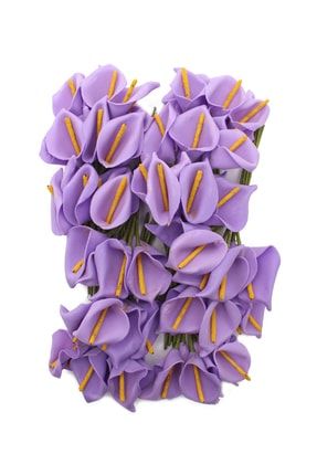 15cm Lateks Lila Renk Gala Çiçeği 72 Adet 99360