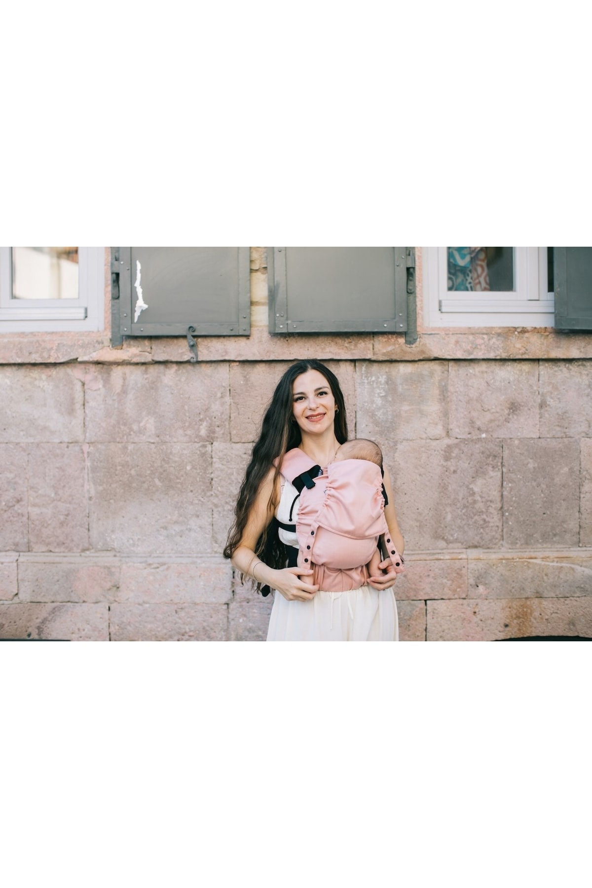 Neko Start Kanguru - Somon (DİŞ PEDİ HEDİYELİ AYARLANABİLİR ERGONOMİK KANGURU) %100 Pamuk, Dokuma Kumaş fotoğrafı 4 (önizleme)