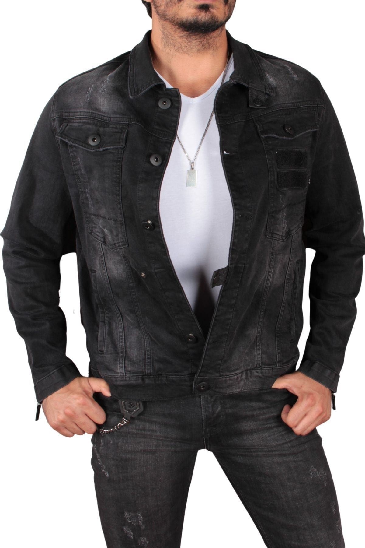 ژاکت مردانه مشکی TOM FREE DENIM GİYİM | 518 اورجینال - تصویر 2