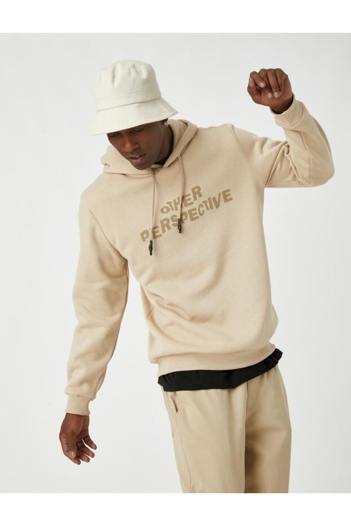 سویشرت مردانه بژ کوتون | 23KY59000189 اورجینال - تصویر 2