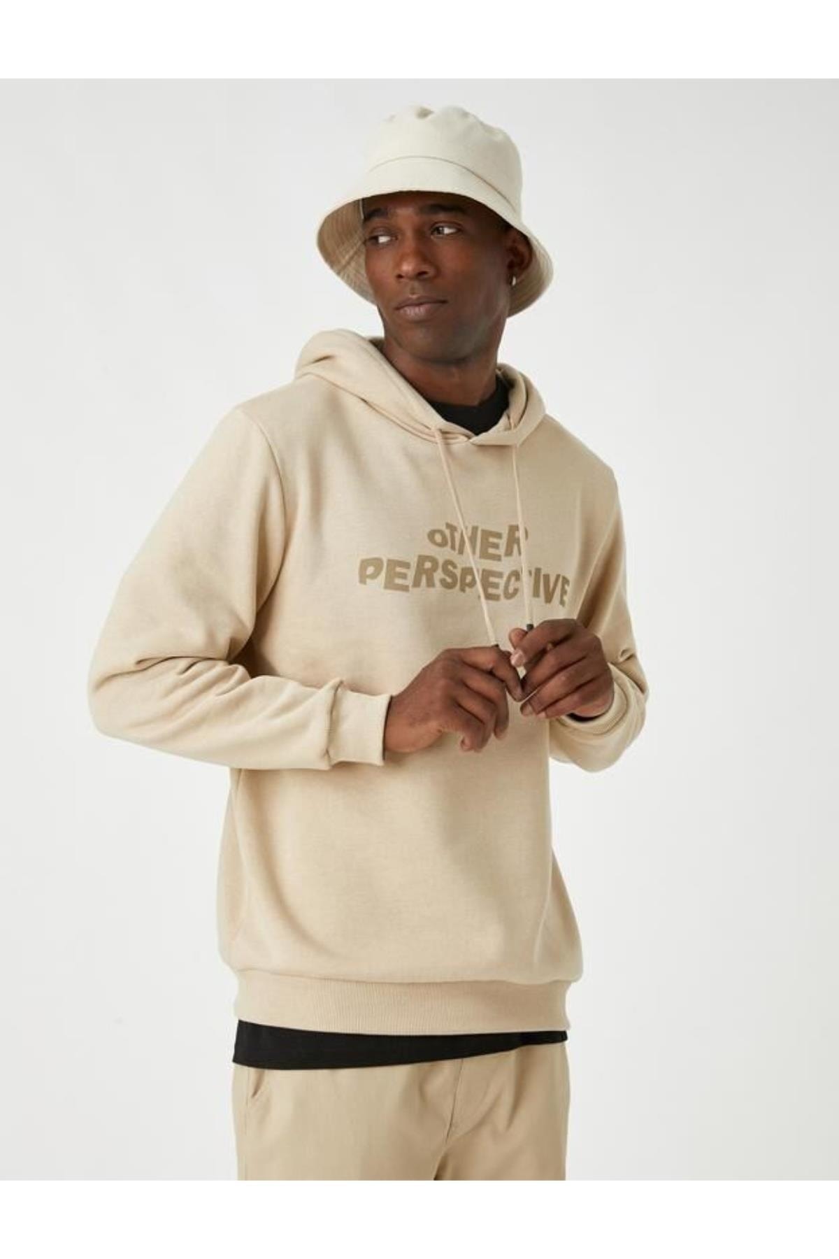 سویشرت مردانه بژ کوتون | 23KY59000189 اورجینال - تصویر 3