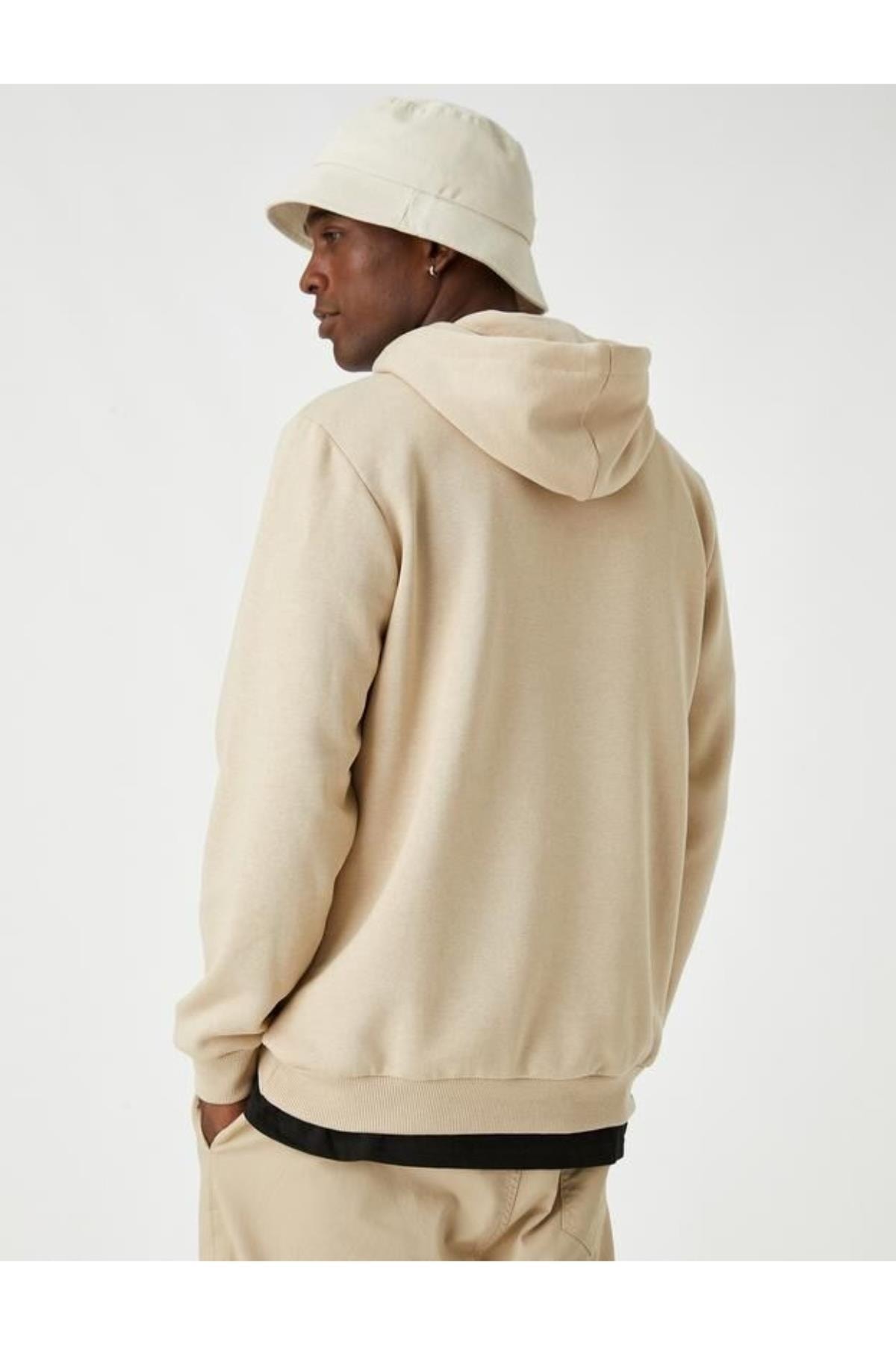 سویشرت مردانه بژ کوتون | 23KY59000189 اورجینال - تصویر 4