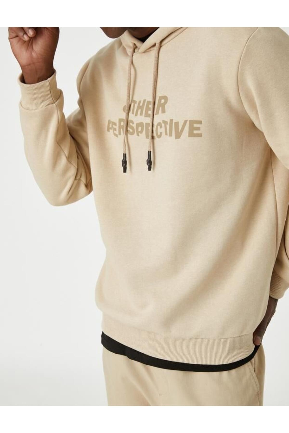 سویشرت مردانه بژ کوتون | 23KY59000189 اورجینال - تصویر 5