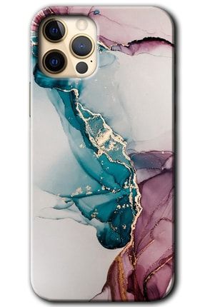 Iphone 11 Pro Max Kılıf Hd Desen Baskılı Arka Kapak + Temperli Cam - Liquid Mermer bera-ip 11 Pro cmax-cm-21