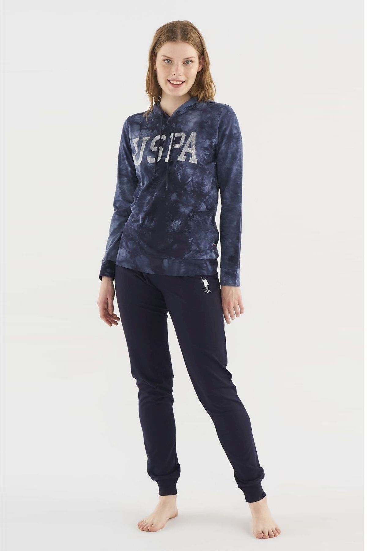 U.S. Polo Assn. Sweatsuit set Dark blue Trendyol