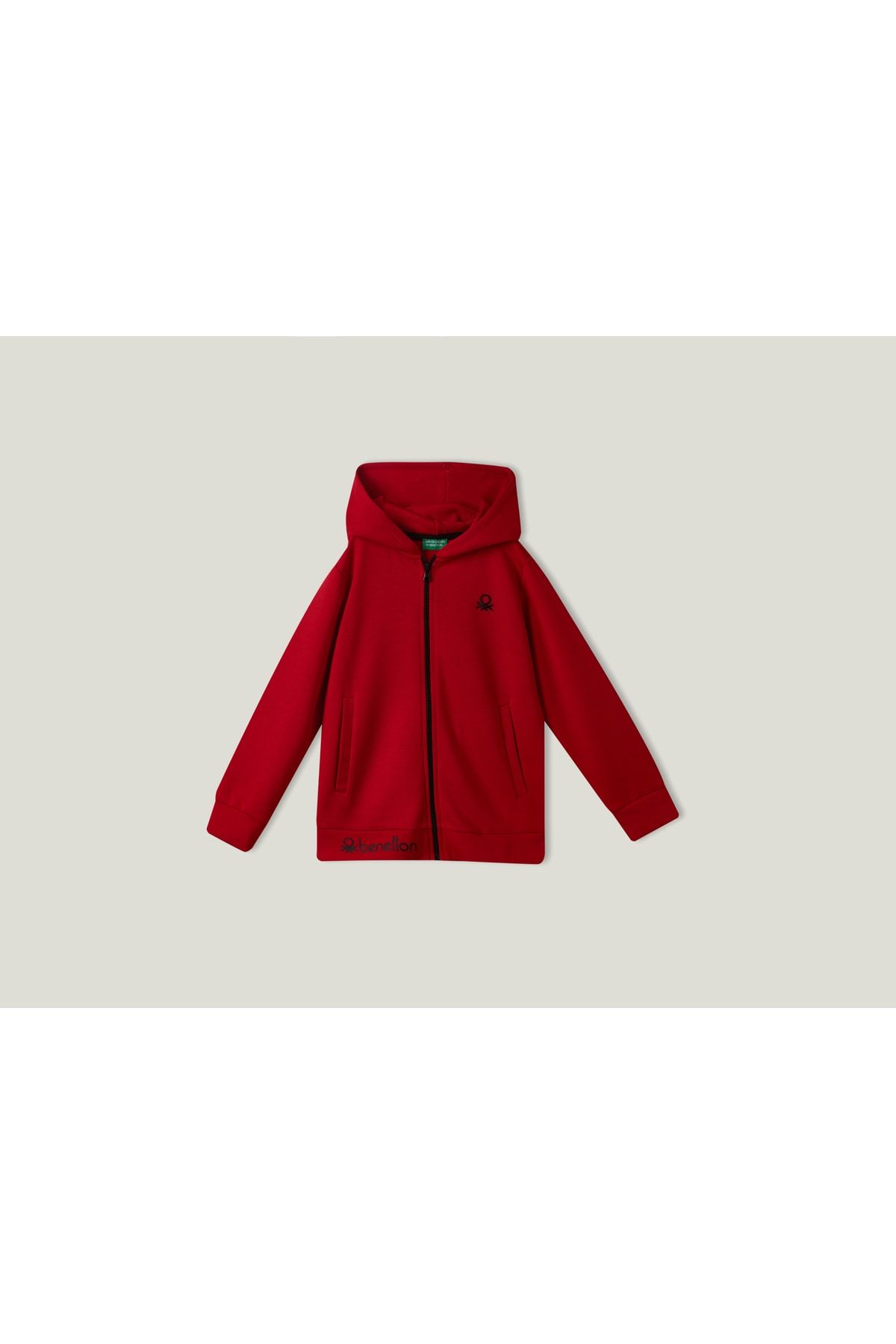 United Colors of Benetton Hooded Girl s Sweatshirt Bnt g20124 Red