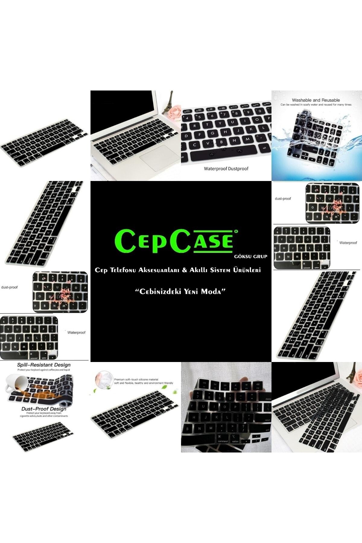 Apple Macbook 13.6' Air 2022 M2 A2681 Klavye Koruyucu Türkçe Q Klavye Silikon Ped Macpad 2