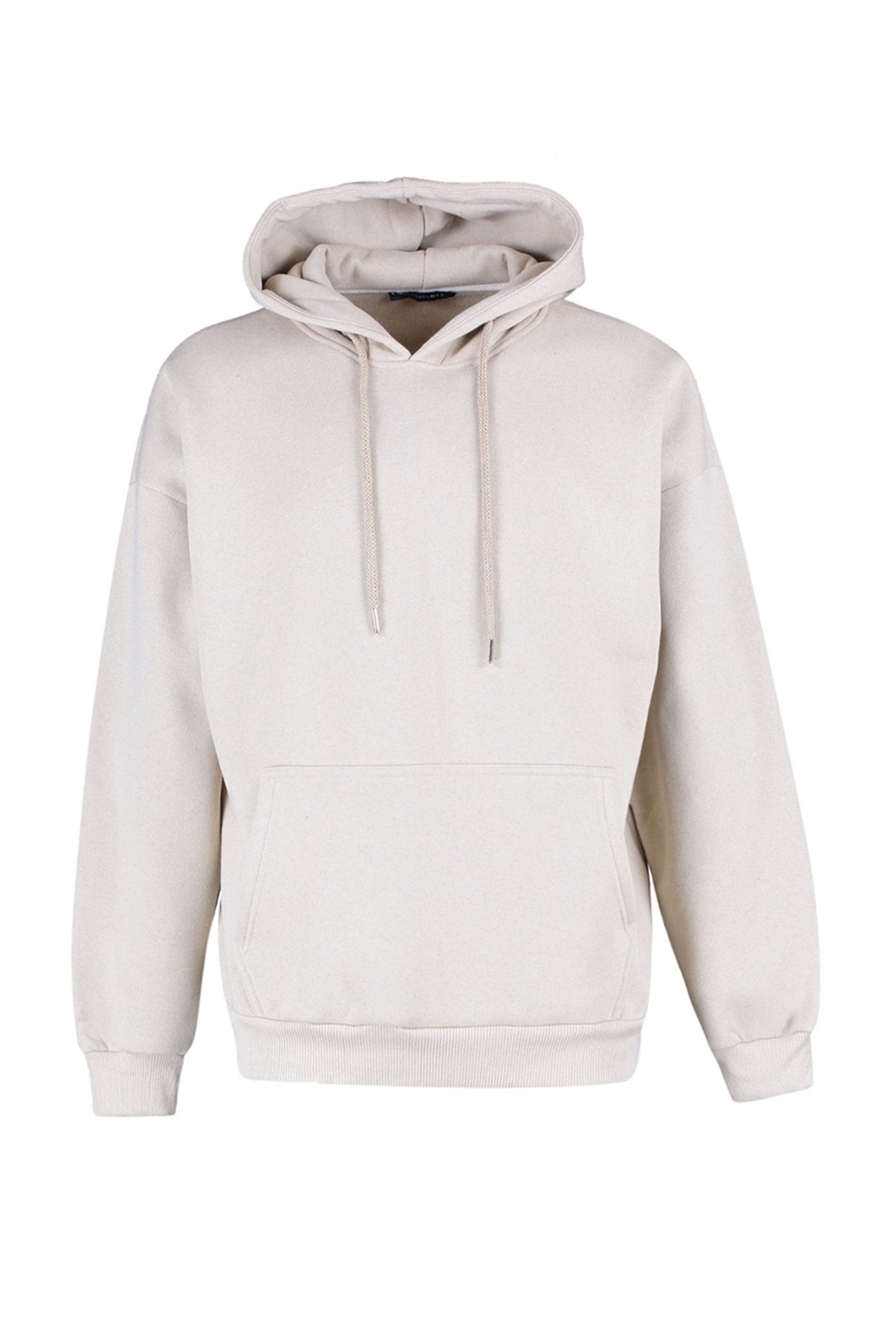 Trendyol Collection-Beiges, übergroßes Sweatshirt mit Kapuze und Blumenmuster - Fleece/warm TMNAW22SW1651 7