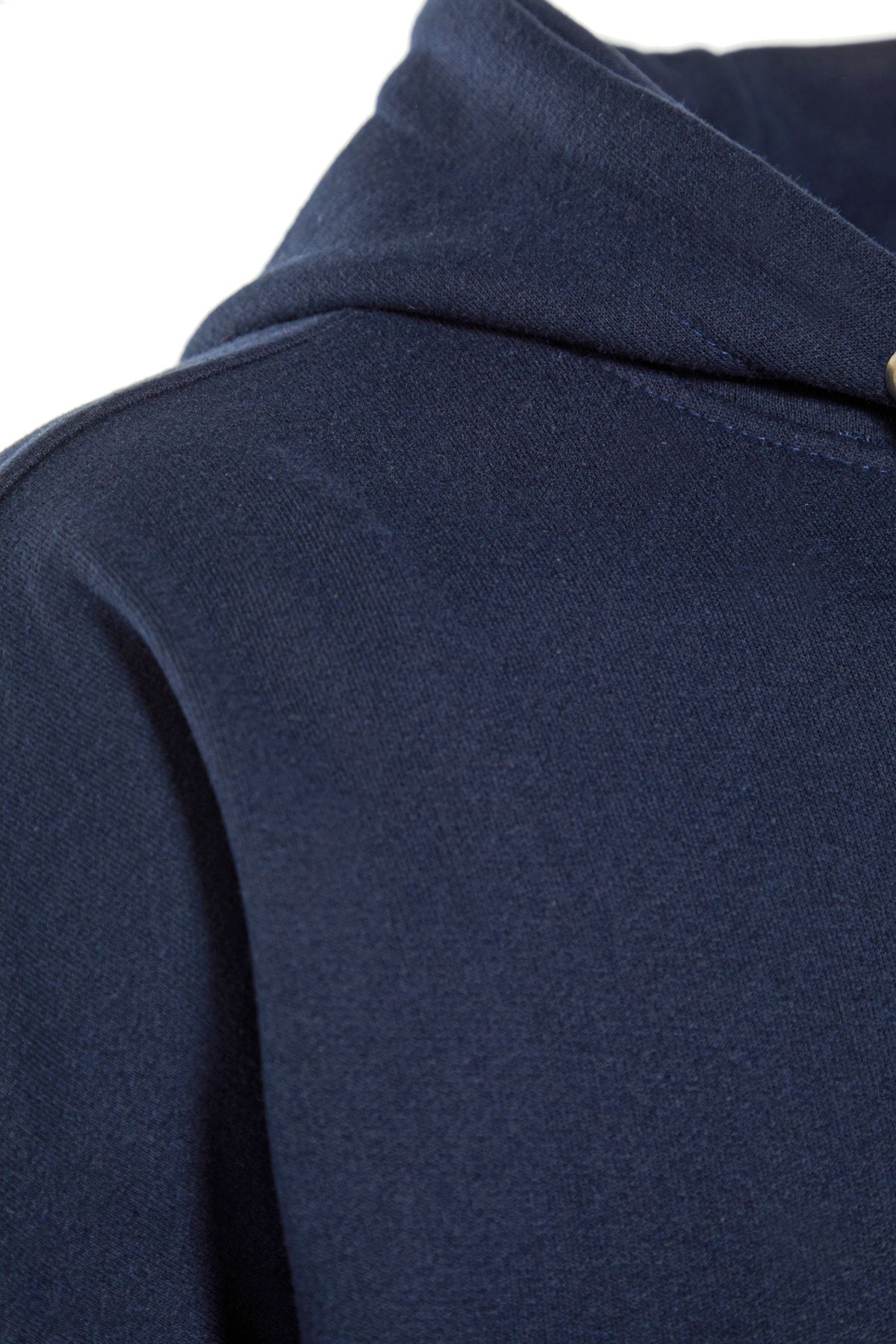 Trendyol Collection-Hanorac din fleece imprimat cu glugă, albastru bleumarin - TMNAW23SW00020 8