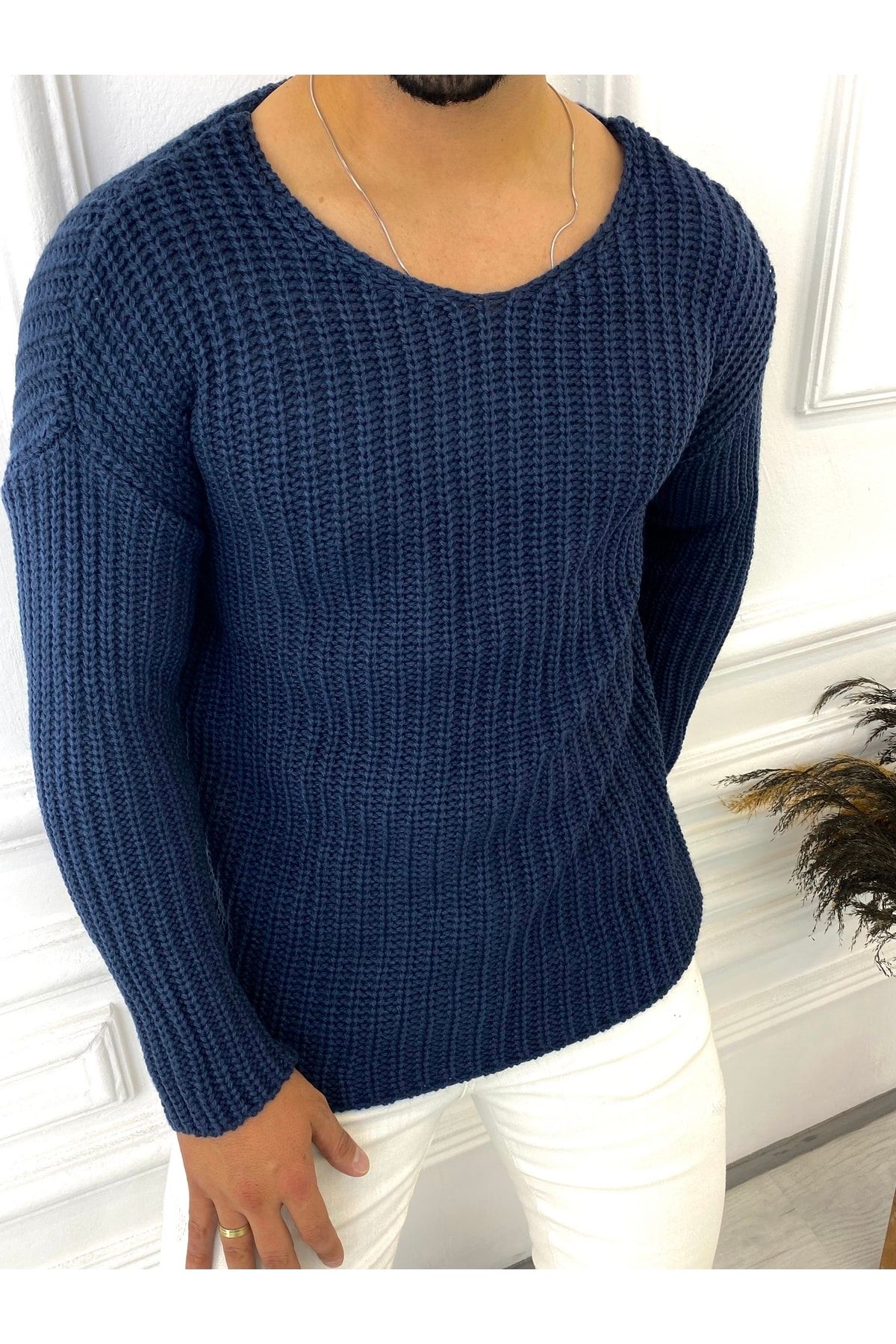 elkumoda Sweater Dark blue Oversize Trendyol