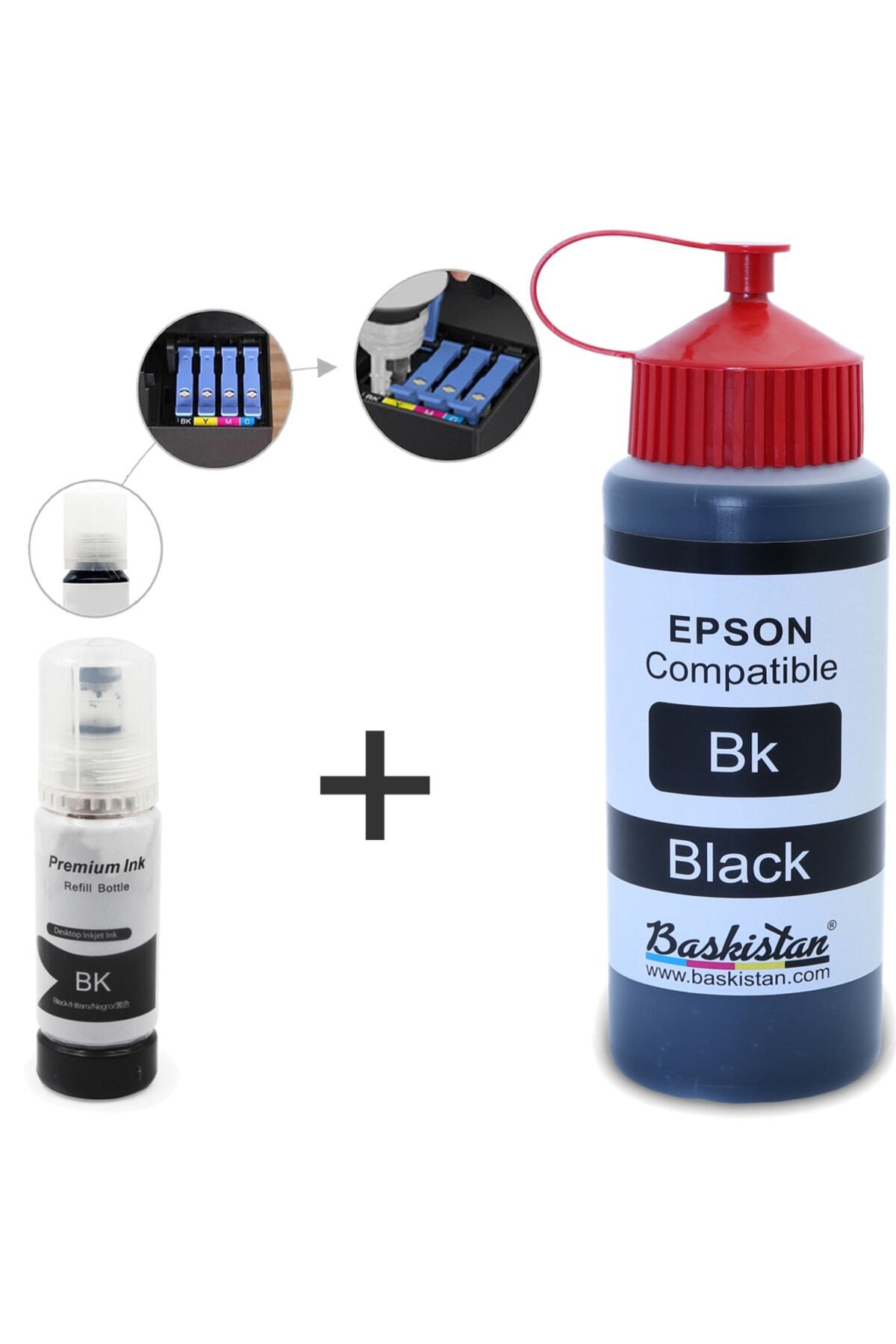 Baskistan Epson L3250 Için 103 Mürekkep 500 Ml Siyah + 70 Ml Hediye