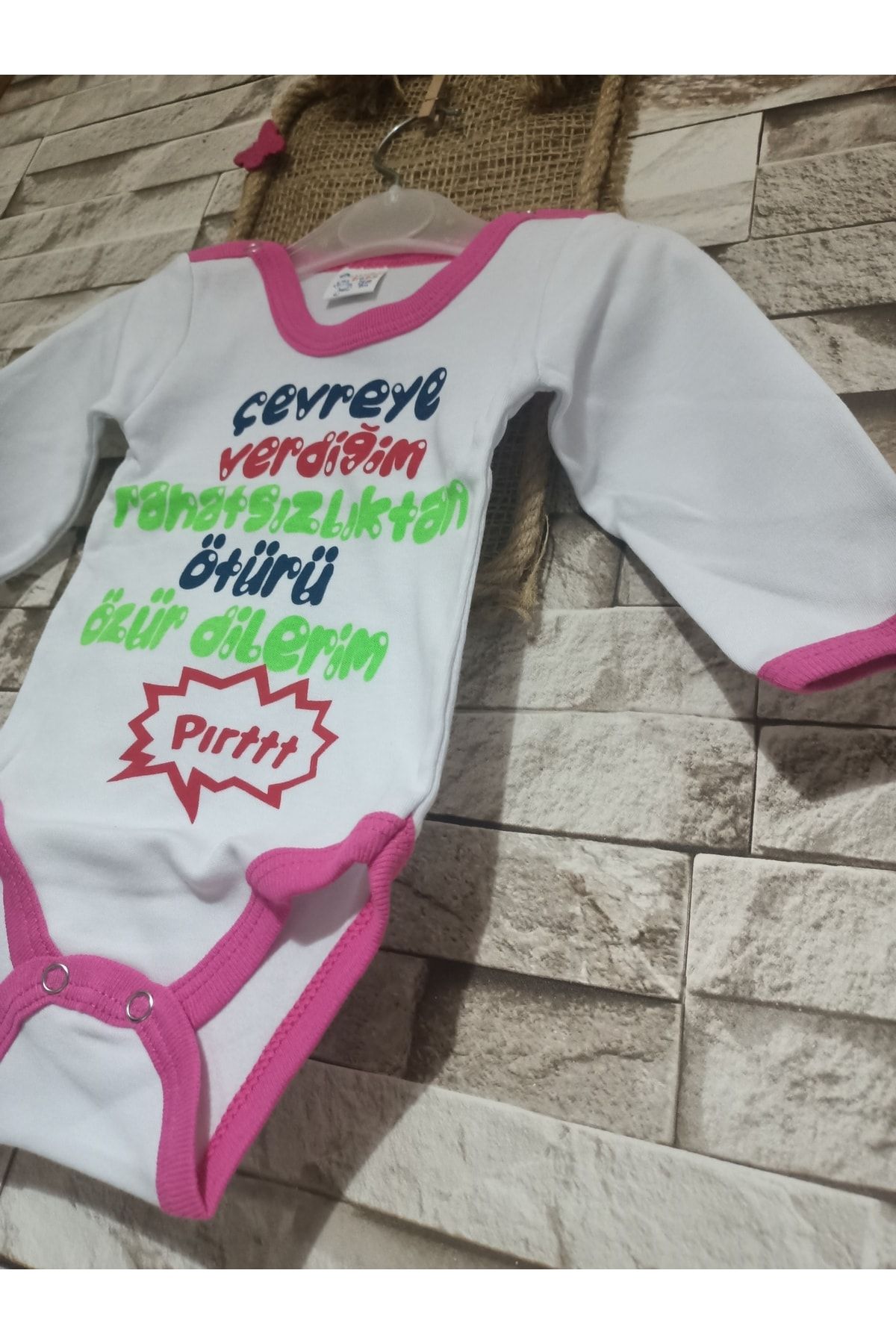 Cantaz Baby-Printed Long Sleeve Bodysuit - I'm Sorry for the Discomfort I Gave the Environment? 3