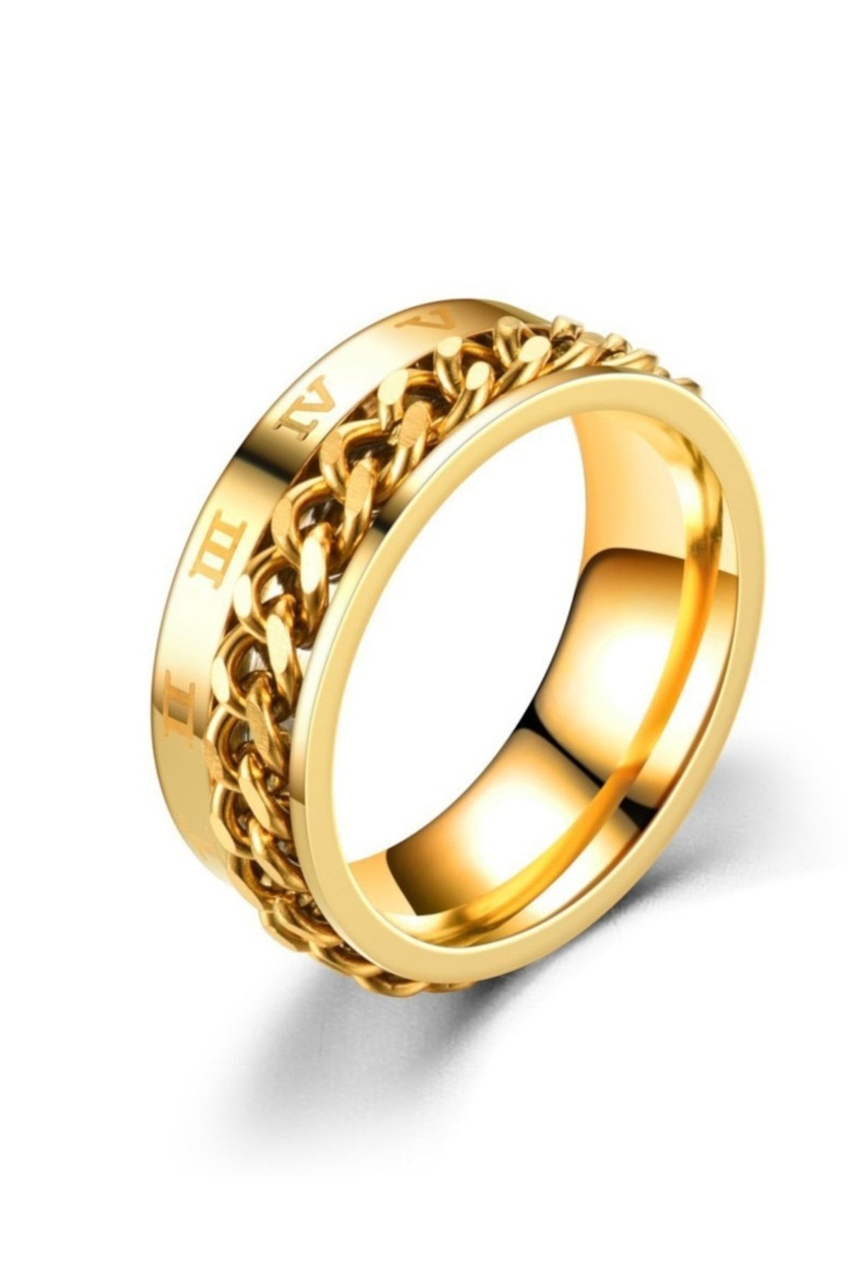 Ring with clearance chain in middle