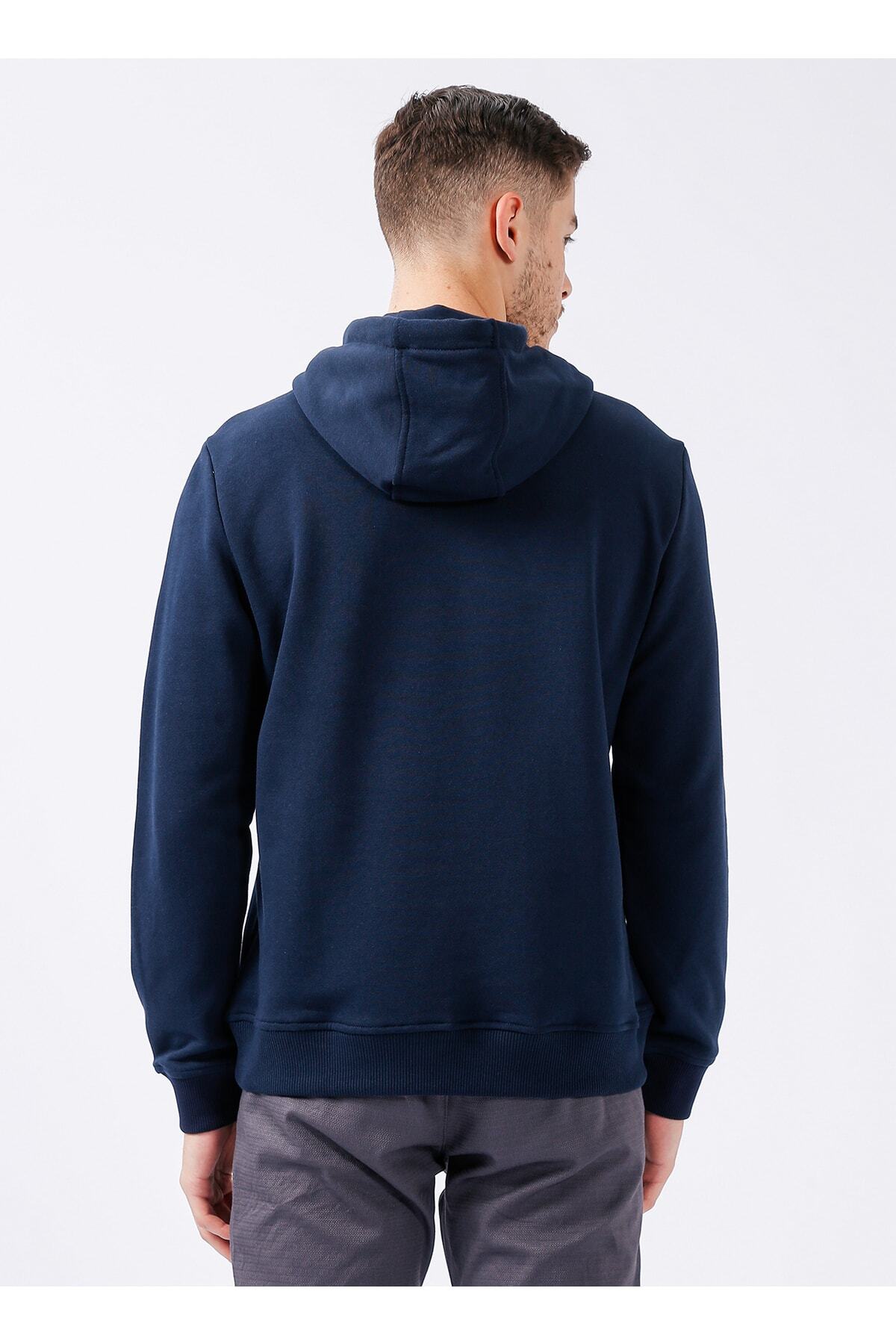 سویشرت مردانه آبی سرمه ای یو اس پولو | 5002938981 اورجینال - تصویر 4